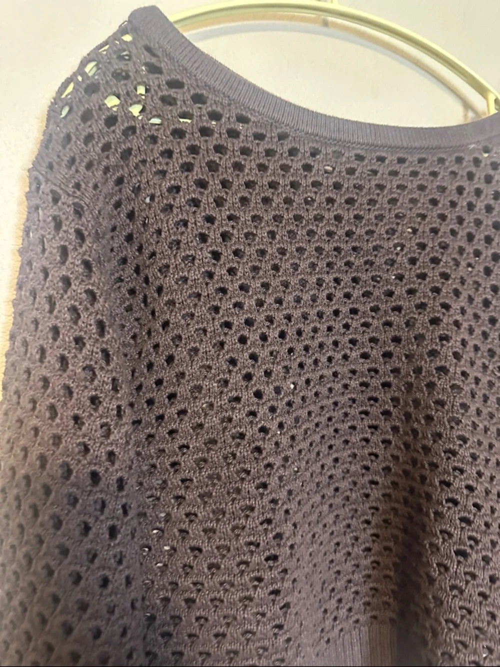 J. Crew Pointelle Boatneck Sweater Brown Size‎ Medium